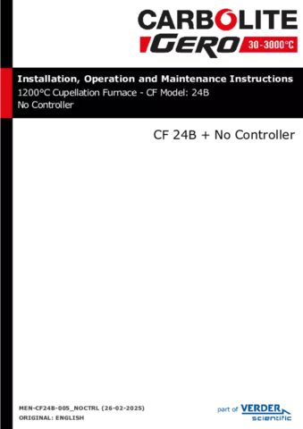 CF 24B with No Controls Sections