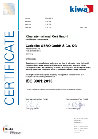 ISO 9001 Certificate