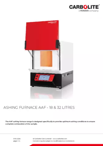 Product data sheet AAF 18-32 litres