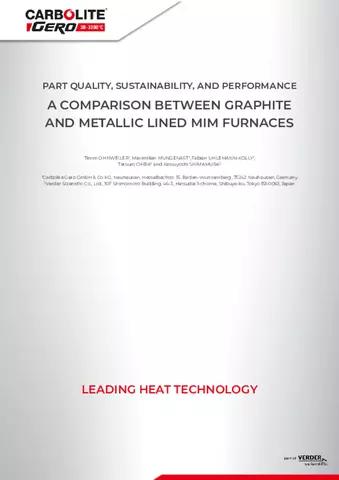 Comparison between graphite and metallic lined MIM furnaces