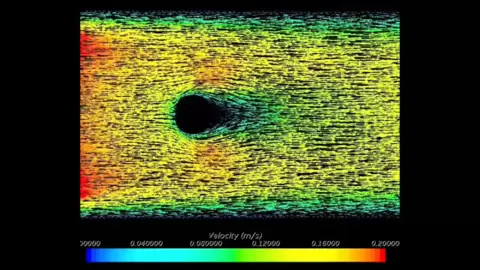 Nitrogen Gas Flow under Partial Pressure around Spherical MIM Part
