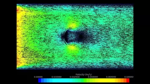 Nitrogen Gas Flow under Partial Pressure around Crescent-Shaped MIM Part