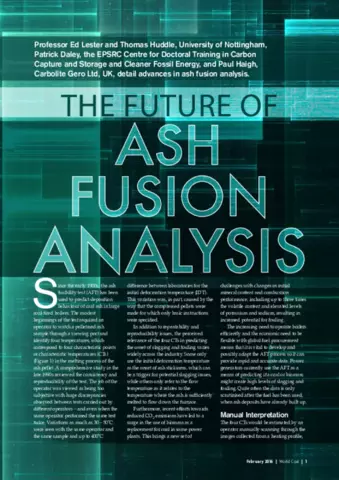 The future of ash fusion analysis