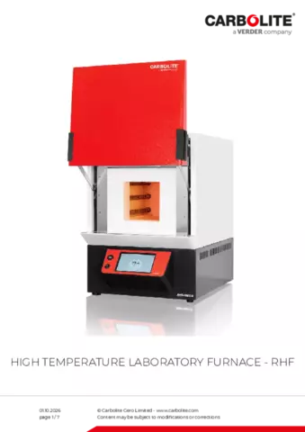 Product data sheet RHF