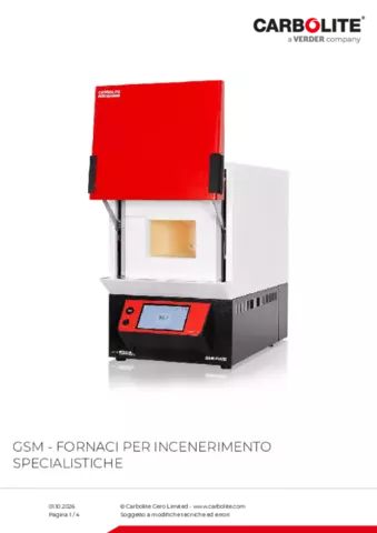 Scheda tecnica del prodotto GSM