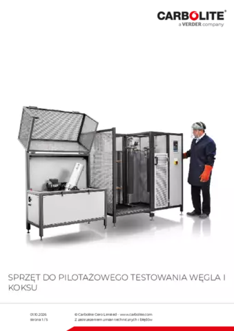 Karta produktu Pilot plant equipment